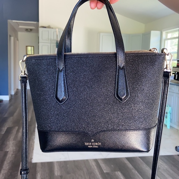kate spade Handbags - Kate Spade Satchel & Crossbody Black Glitter